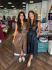 Lindy Leather Dress: Brown