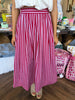 Striped Skirt: Red