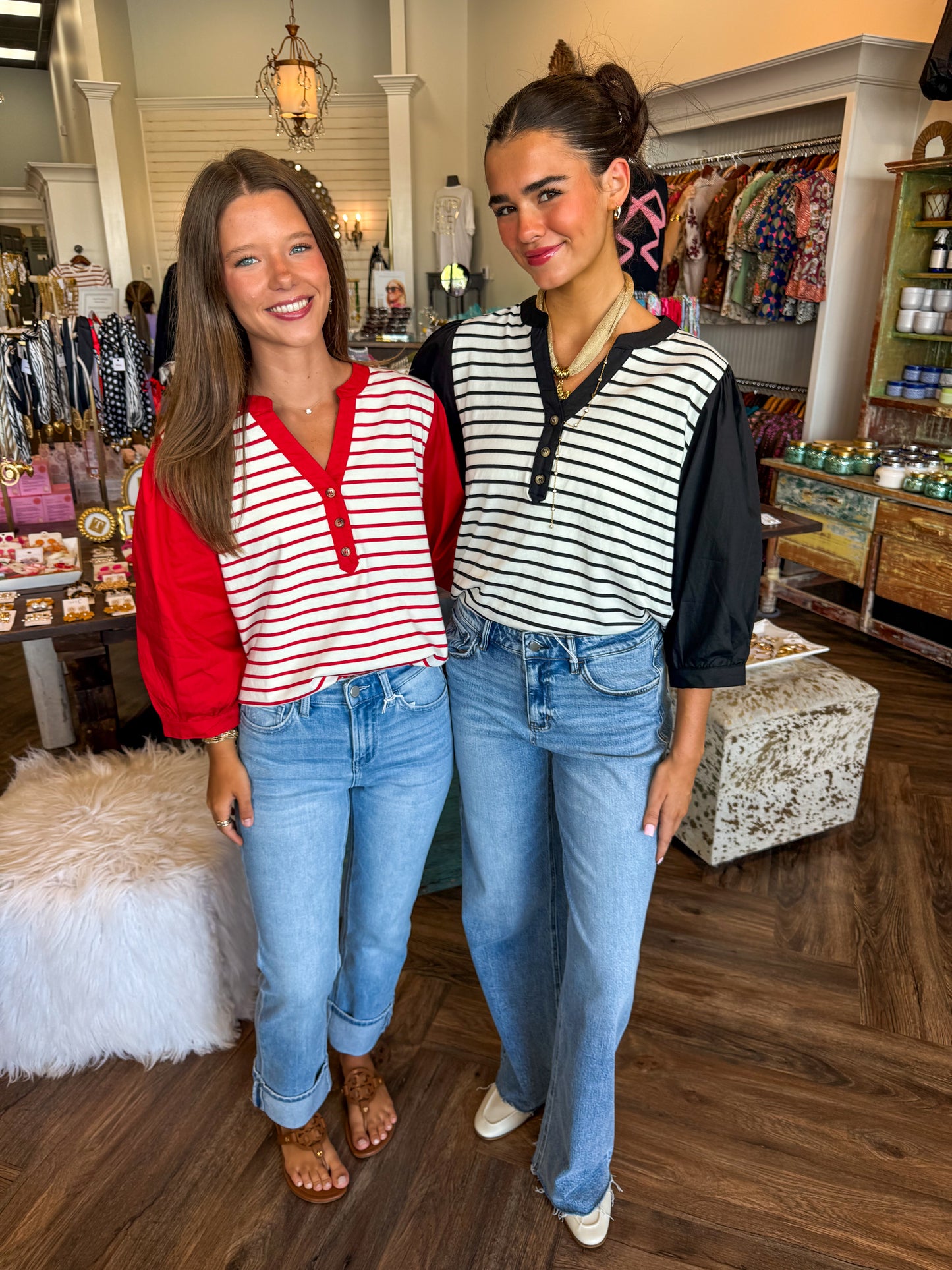 Classic Stripe Top- Red