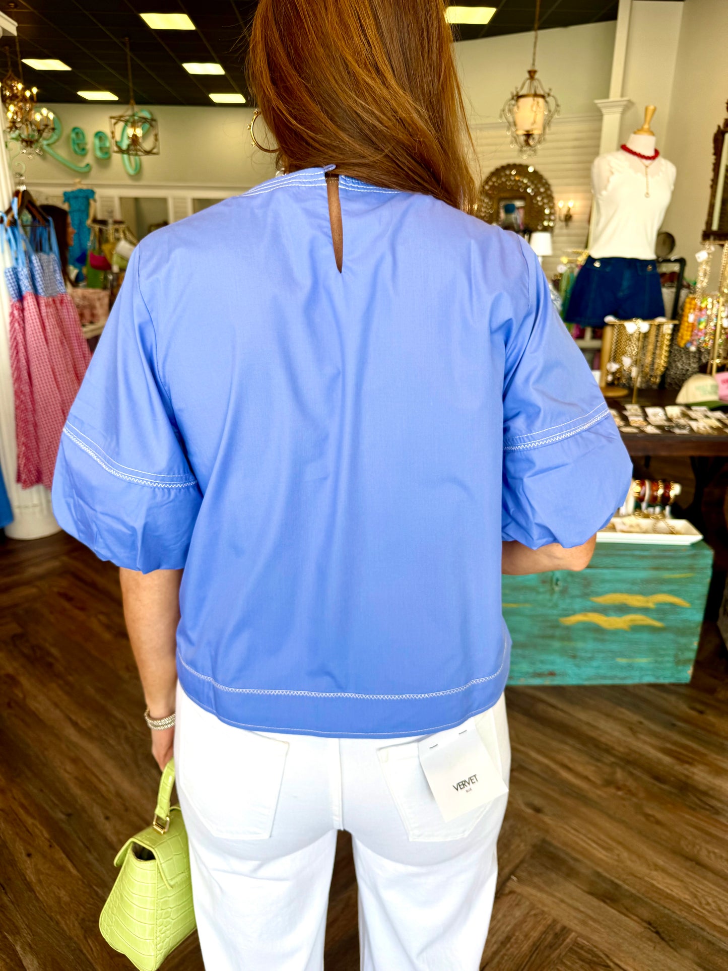 Chambray Stitch Top
