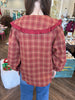 Plaid Rust Top