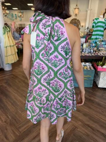 Lavender Bouquet Design Dress