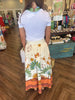 Coastal Palm Maxi Skirt