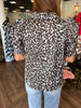 Light Blue and Brown Cheetah Top