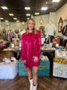 Red Pleated Dress