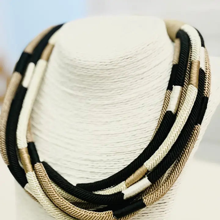 Tan/Black Rope Necklace