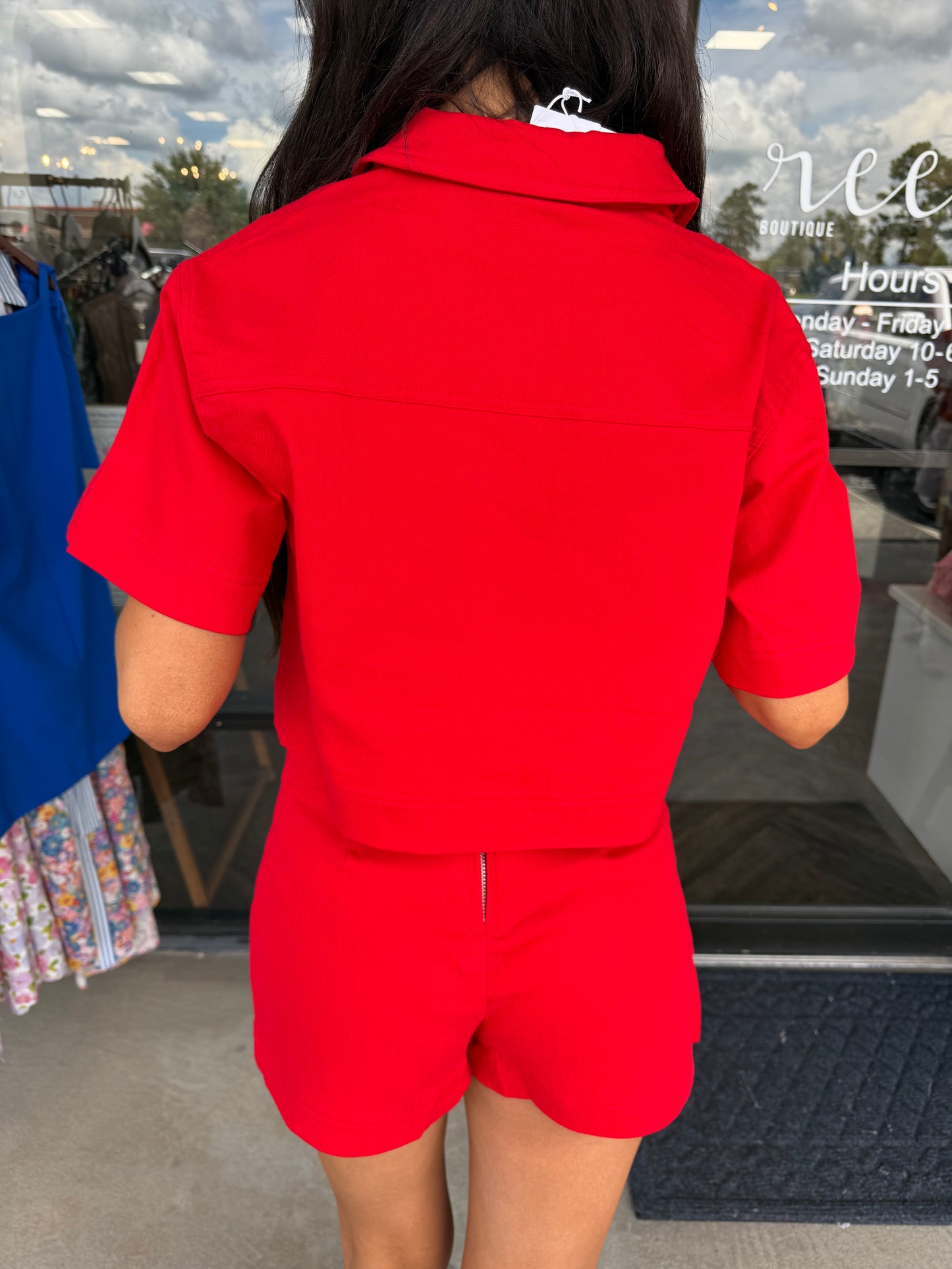 Regan Red Skort Set