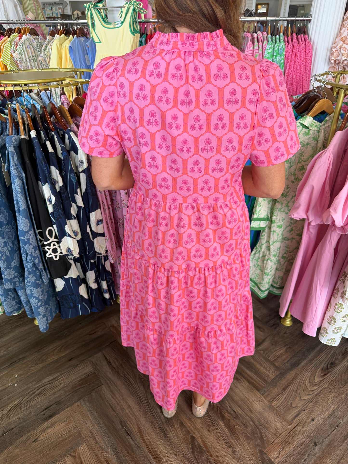 Mary Square Ivy Dress: Rosette Charm