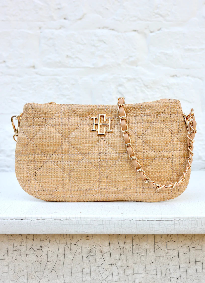 Caroline Hill Livi Crossbody: Natural Quilted