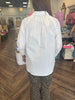 Button Collar White Top