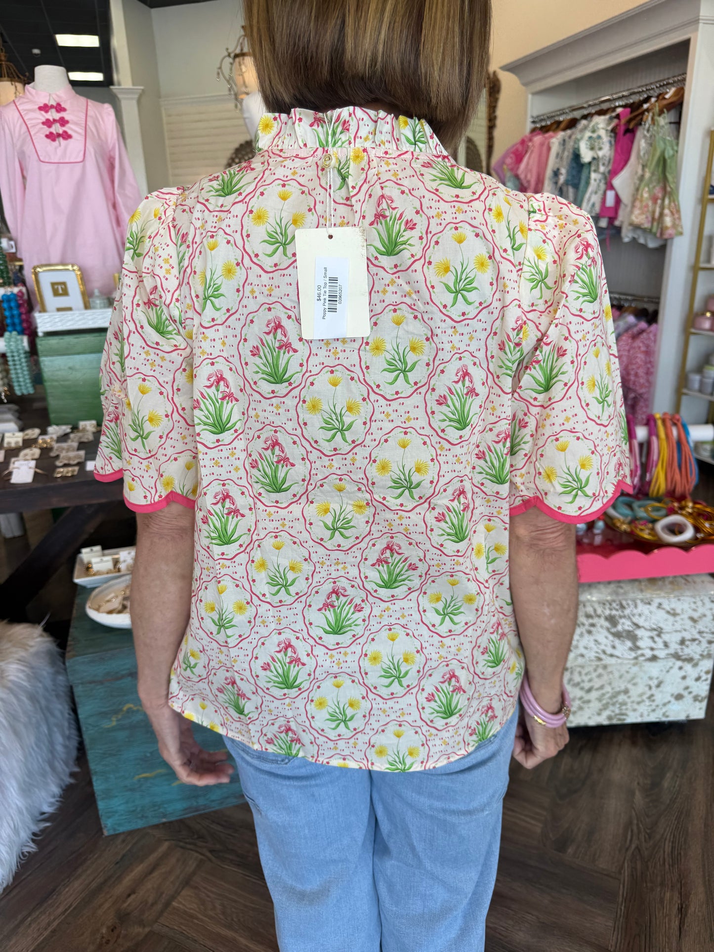 Poppy Pink Tie Top