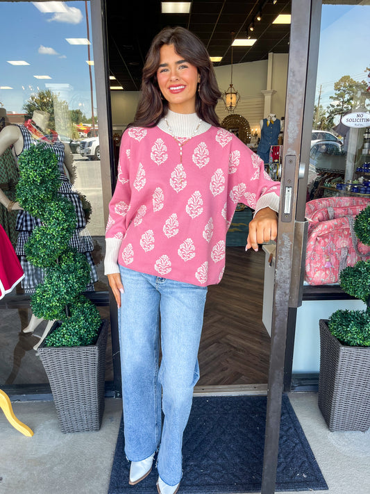 Mauve Design Sweater