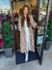 Floral Paisley Zip Midi Dress: Cream