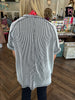 V-Neck Corded Top- Black/White