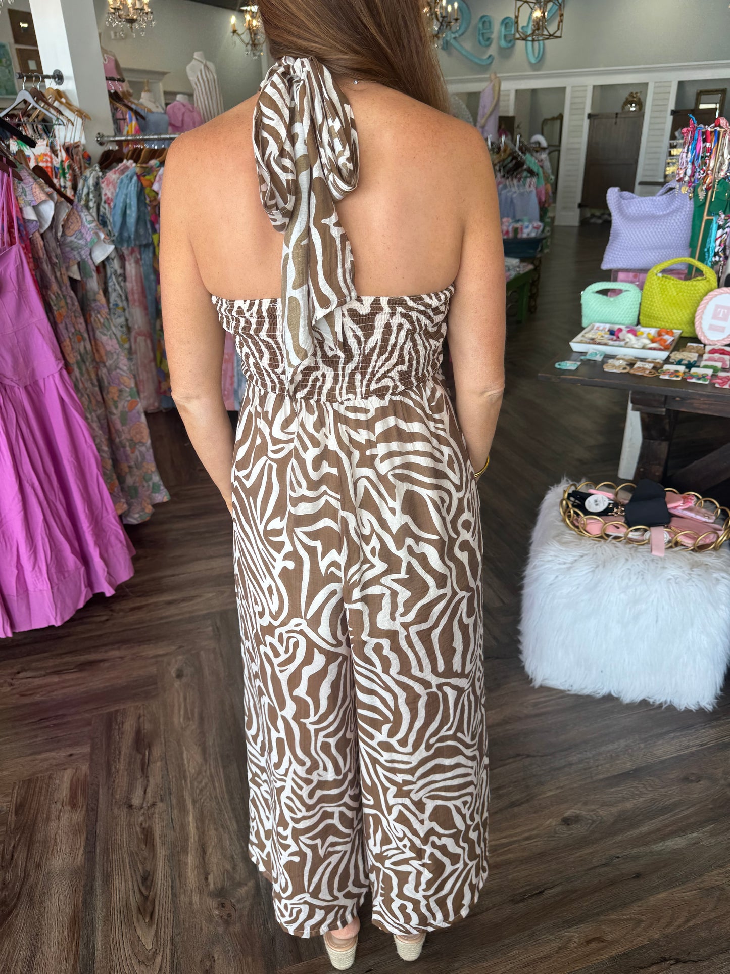 Driftwood Beachy Jumpsuit: Brown