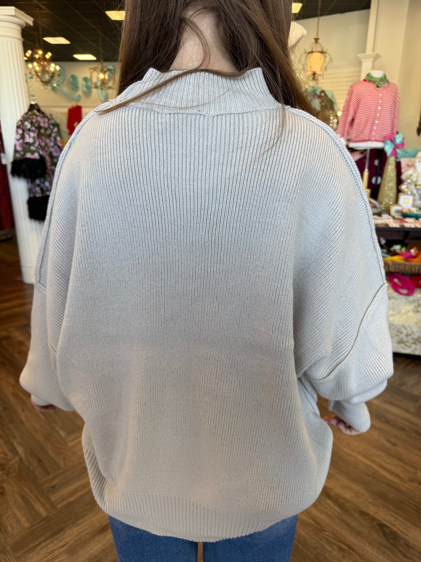 Heather Gray Love Sweater