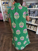 Green Blossom Midi Dress