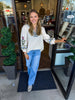 Sue Stitch Flower Top