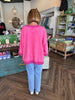 Mineral Wash Oversized Top: Pink