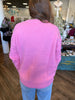 Bow Embellishment Sweater: pink