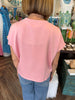 Cute As A Button Scuba Top: Pink