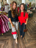 Wrap Tie Top: Red