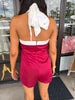 Maroon Sporty Romper