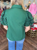 Beautiful Embroidered Blouse: Green
