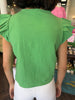 Wavy Pop Flutter Top: Green