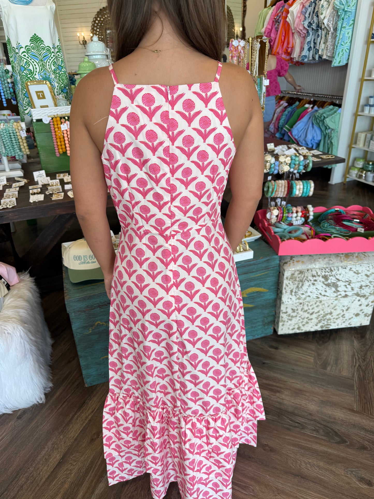 Alden Pink Petal Midi Dress