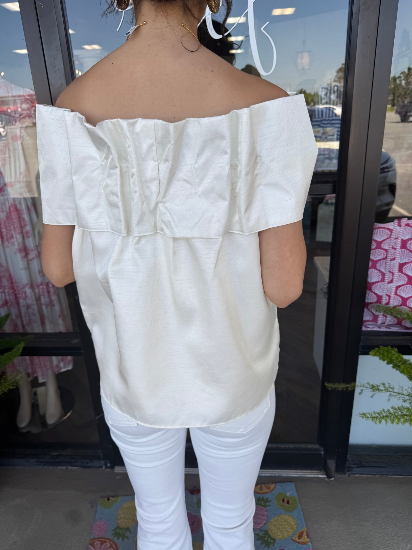Off Shoulder Bow Top