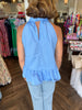 Peplum Style Bow Back Top