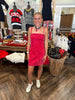 Acid Wash Red Tank Dress