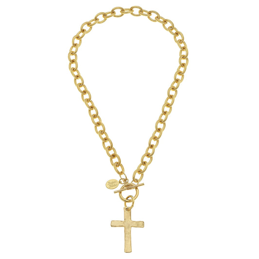Susan Shaw: Classic Cross Toggle Necklace