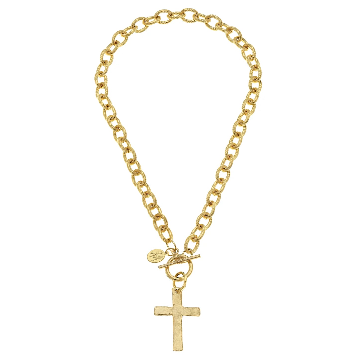 Susan Shaw: Classic Cross Toggle Necklace