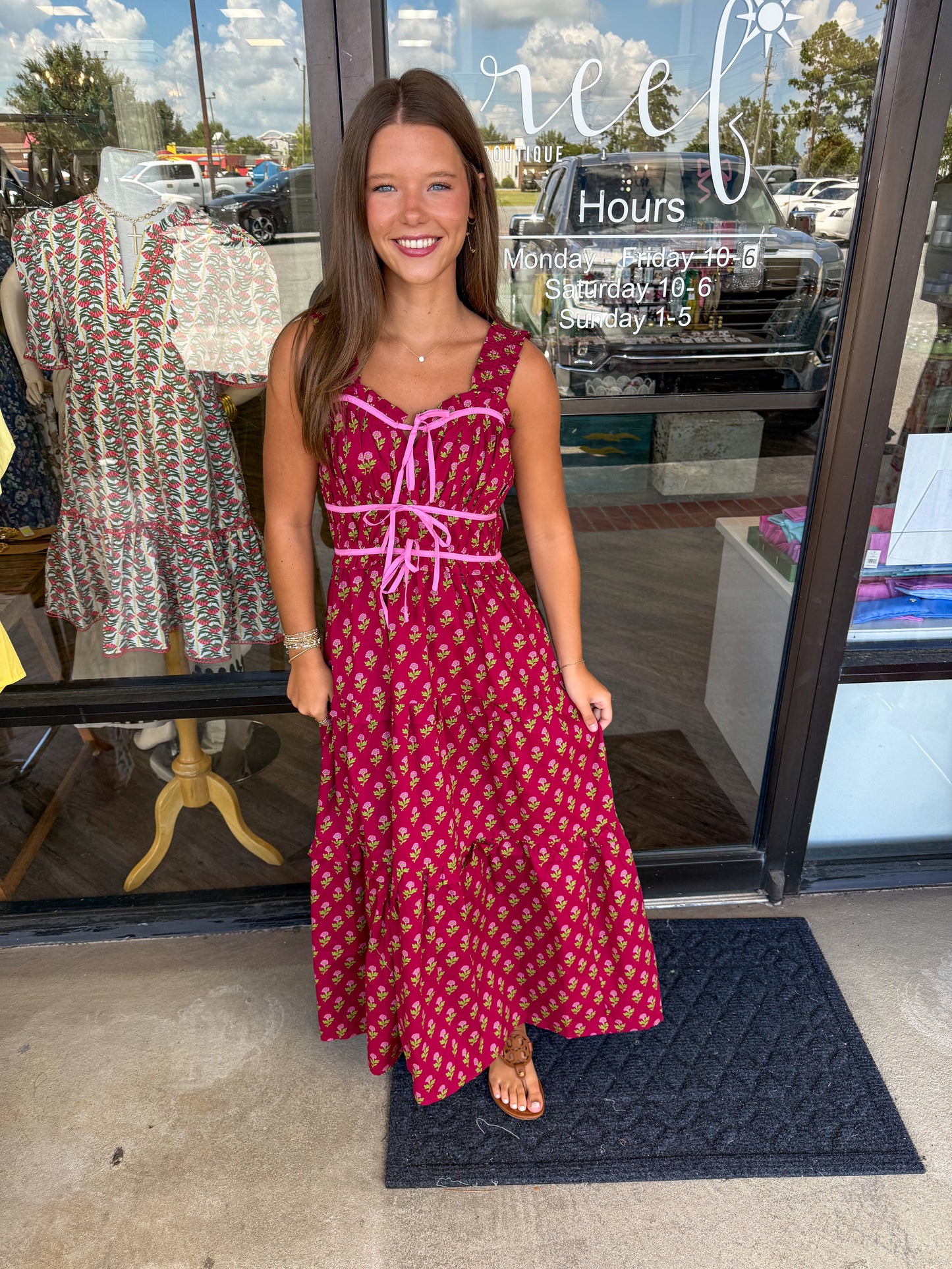 Merlot Flower Dress