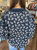 Paisley Scallop End Top: Navy