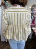 Front Tie Sage/Oatmeal Top