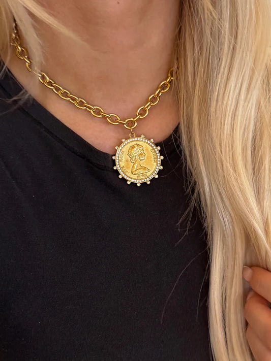 Chansutt Pearls: SMALL COIN NECKLACE