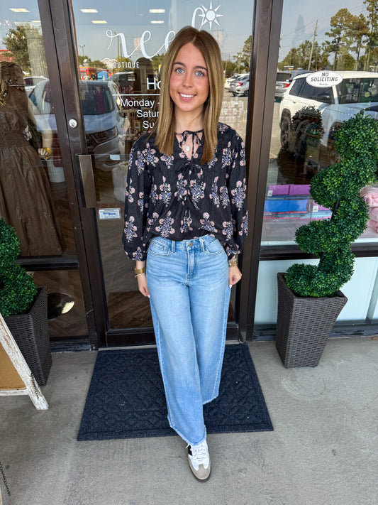 Black Mix Blouse