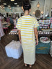 Striped Midi Dress- Yellow