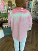 Anna Stripe Top: Pink