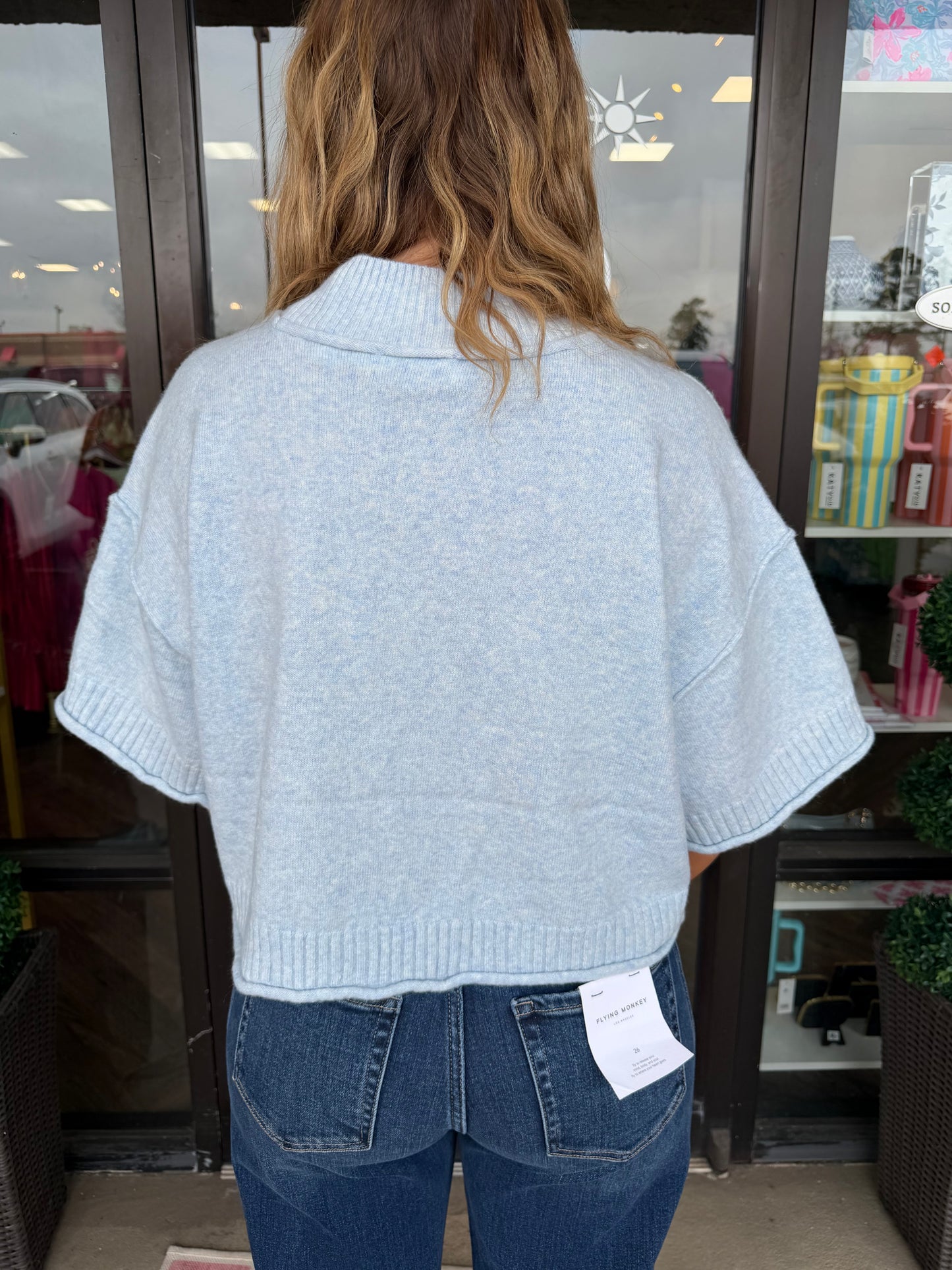Olivia Sweater: Pastel Blue