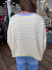 French Terry Stripe Top: Yellow