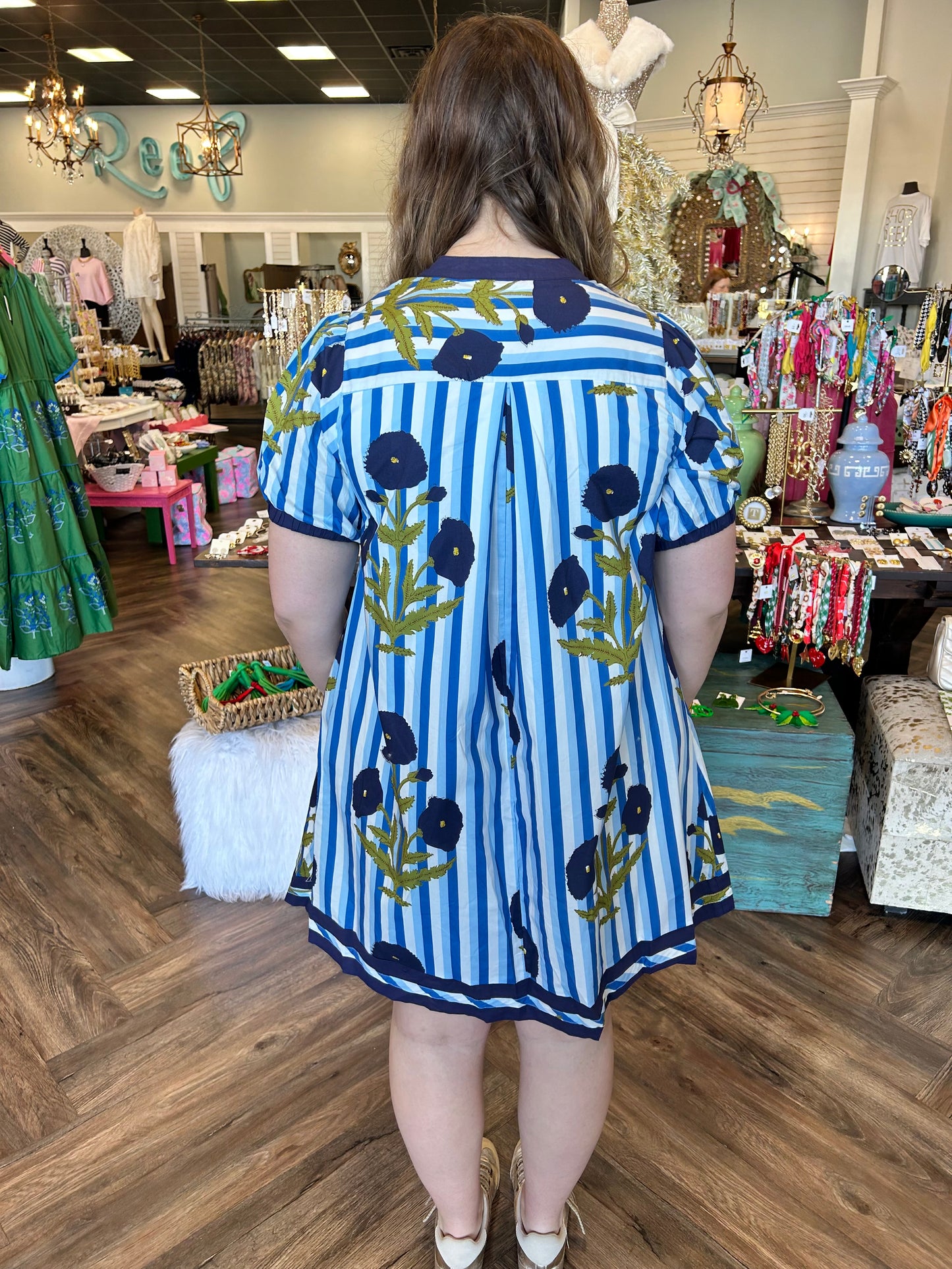 Rosemary Mini Dress: Blue