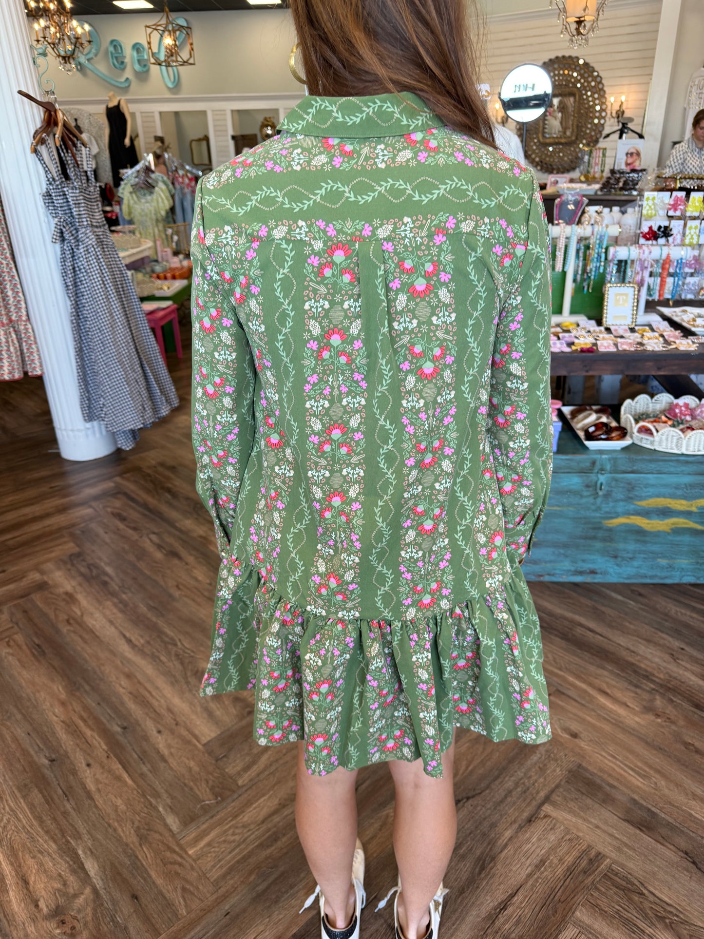 Mary Square Fiona Dress: Ivylane Vineyard