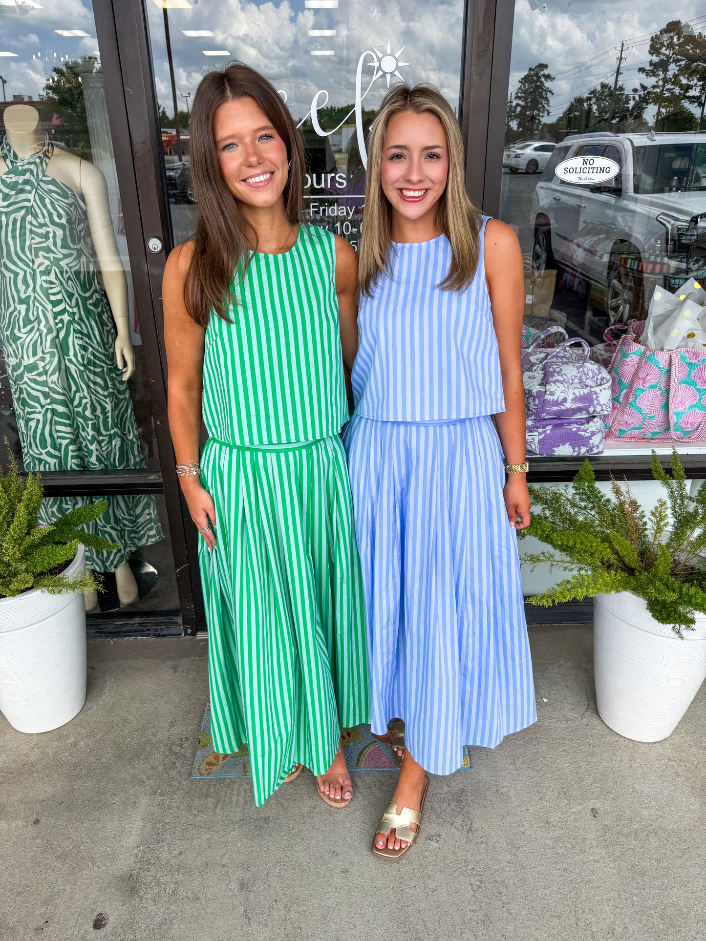 Blue Girl Striped Set