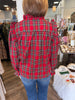Holiday Plaid Ruffle Top