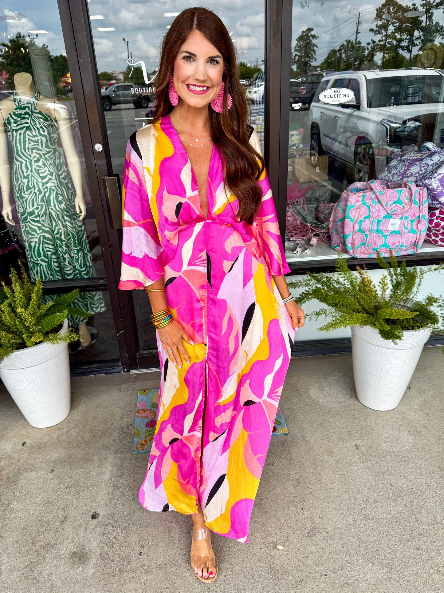 Shades Of Paradise Cape Maxi Dress