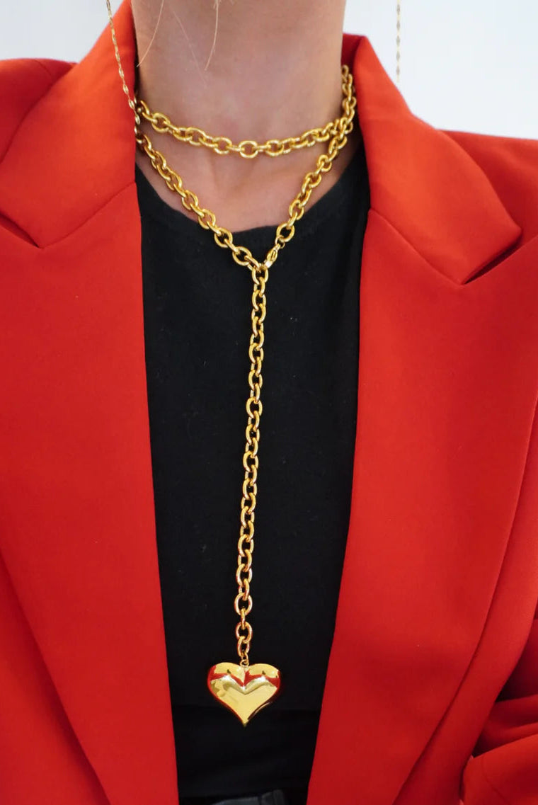 Chansutt Pearls: XL WRAP AROUND HEART NECKLACE